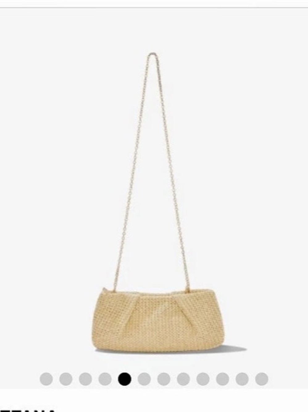 Capitanna Oversized Raffia Clutch Raffia Clutch in Beige NWT